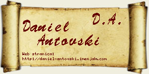 Daniel Antovski vizit kartica